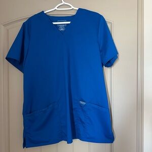 Cherokee V-Neck Scrub Top in Royal Blue